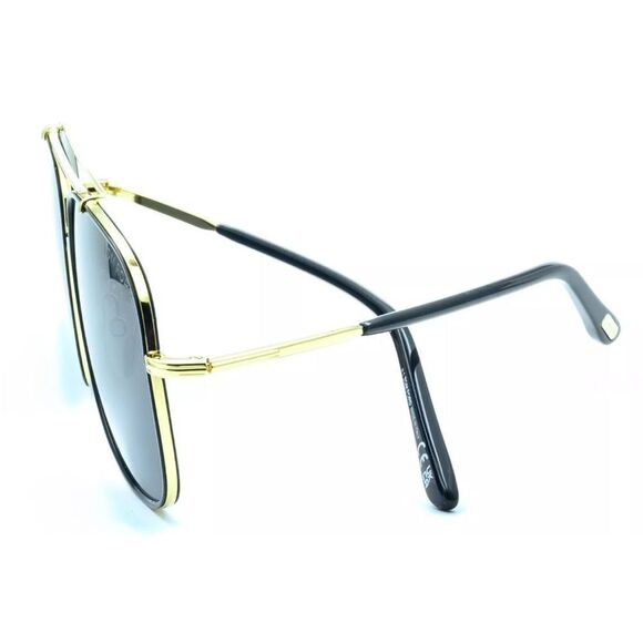 Tom Ford Benton TF0693 Aviator Sunglasses/Case in Black NWT $495 - Picture 10 of 13